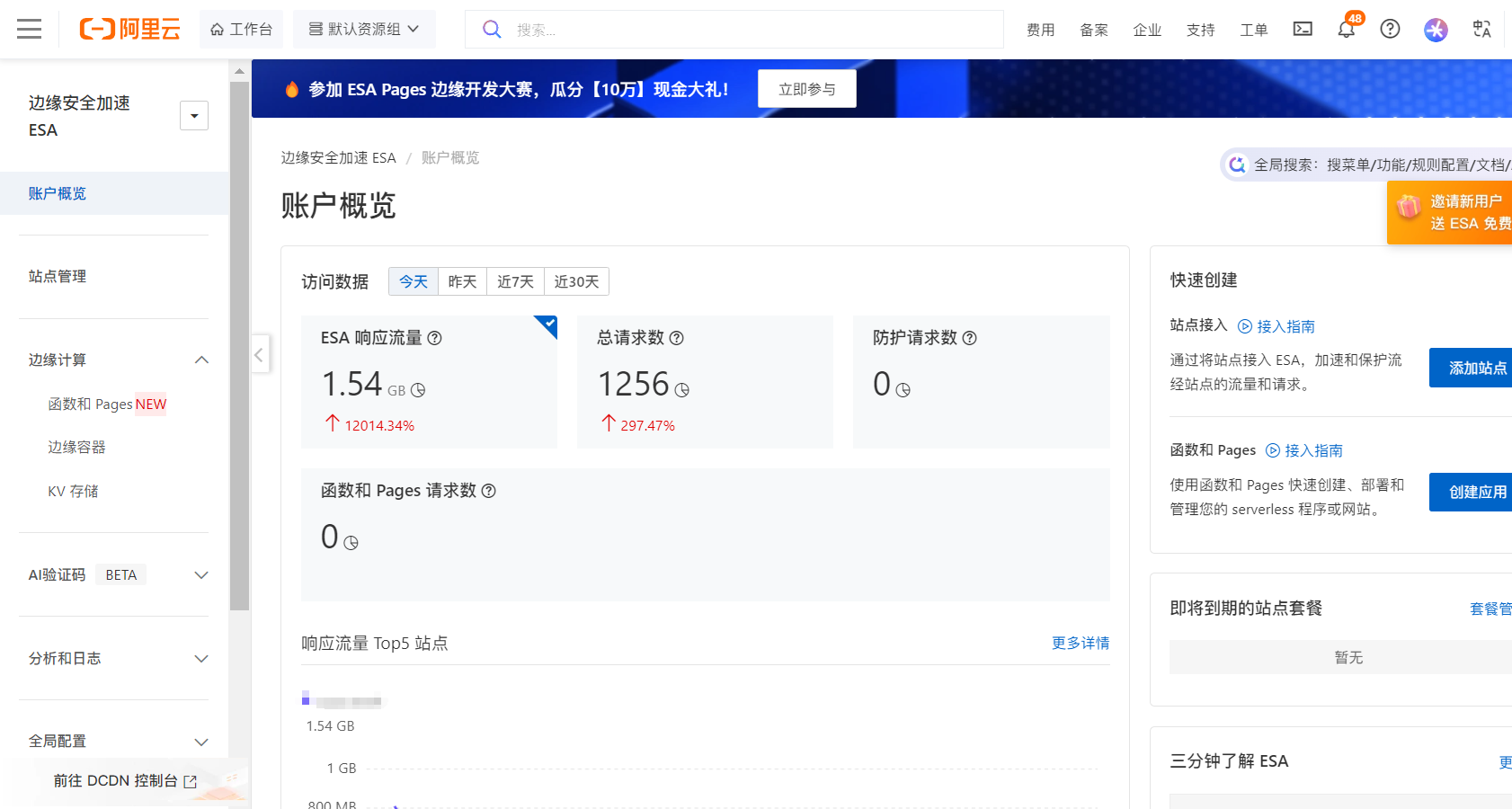 已经搭好了，这是概览页